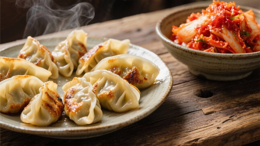 kimchi enhances gyoza experience