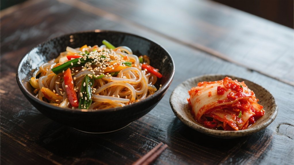 kimchi enhances japchae flavor