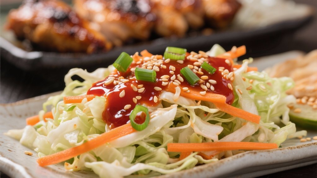 korean flavored crunchy coleslaw