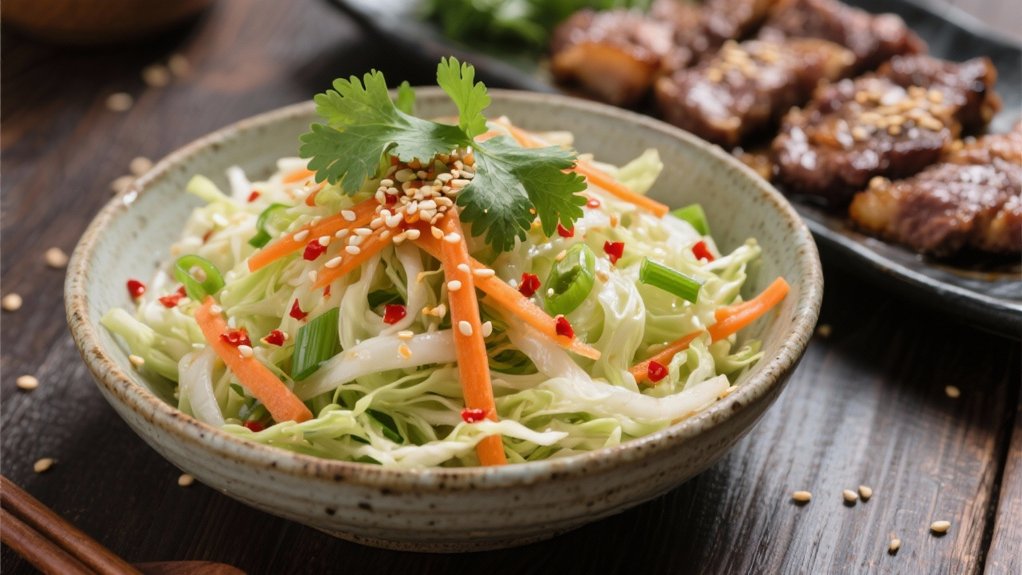 korean flavors elevate coleslaw