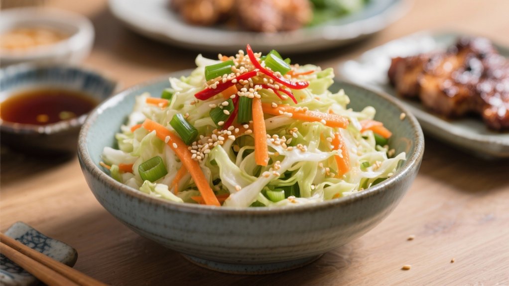 korean inspired coleslaw variation