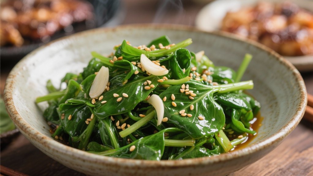 korean spinach salad delight