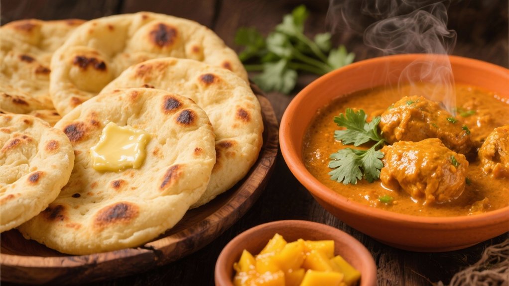 kulcha enhances butter chicken