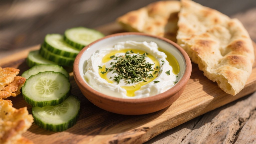 labneh topped with za atar
