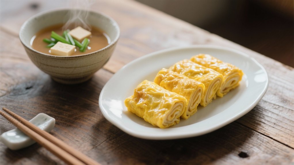 layered sweet savory omelet