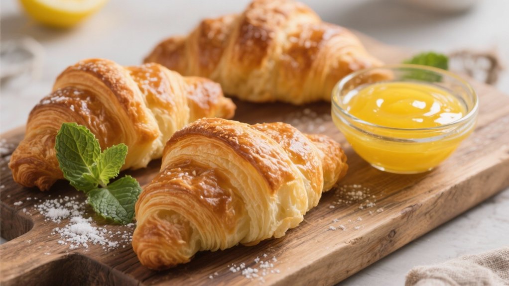 lemon curd filled croissants