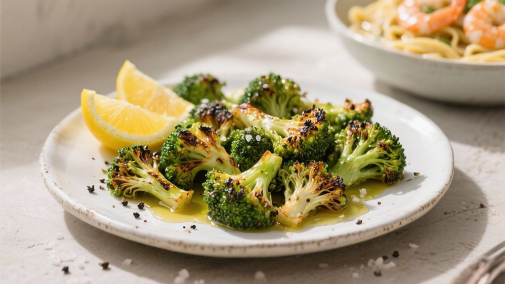 lemon enhances roasted broccoli