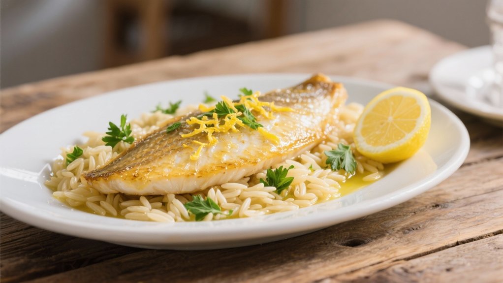 lemon herb flavored orzo