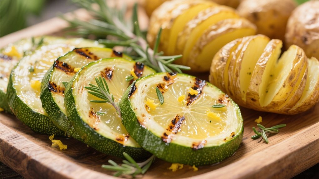 lemon herb grilled zucchini