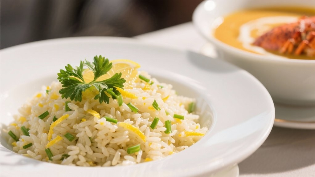 lemon herb infused rice pilaf