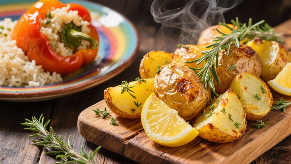 lemon herb roasted potatoes
