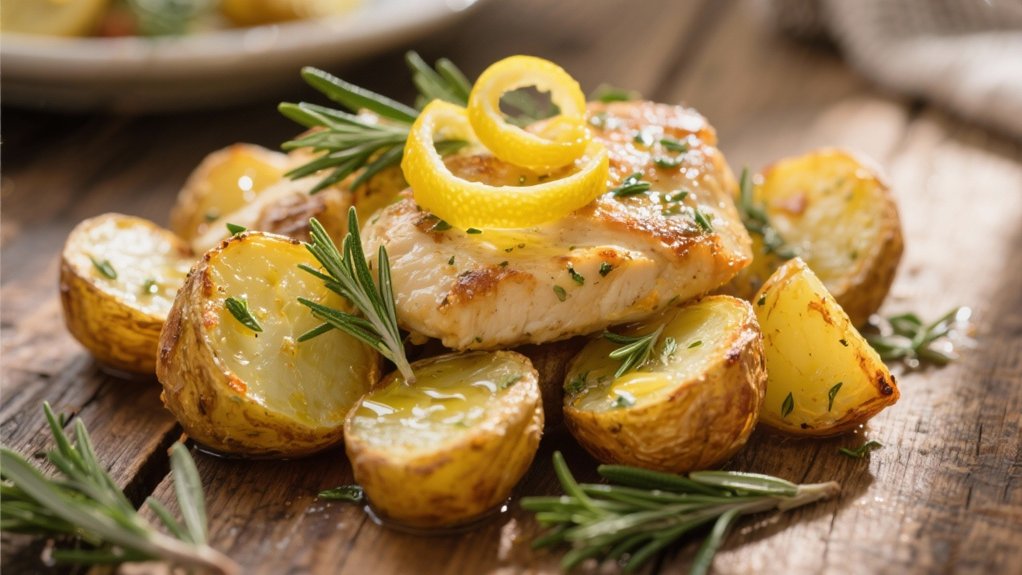 lemon herb roasted potatoes