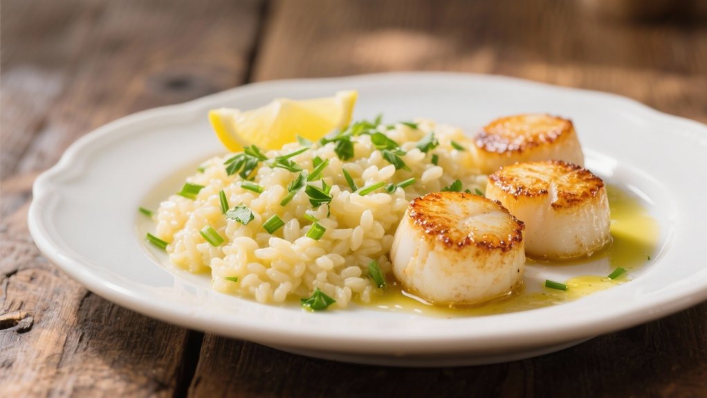 lemon herb scallop risotto