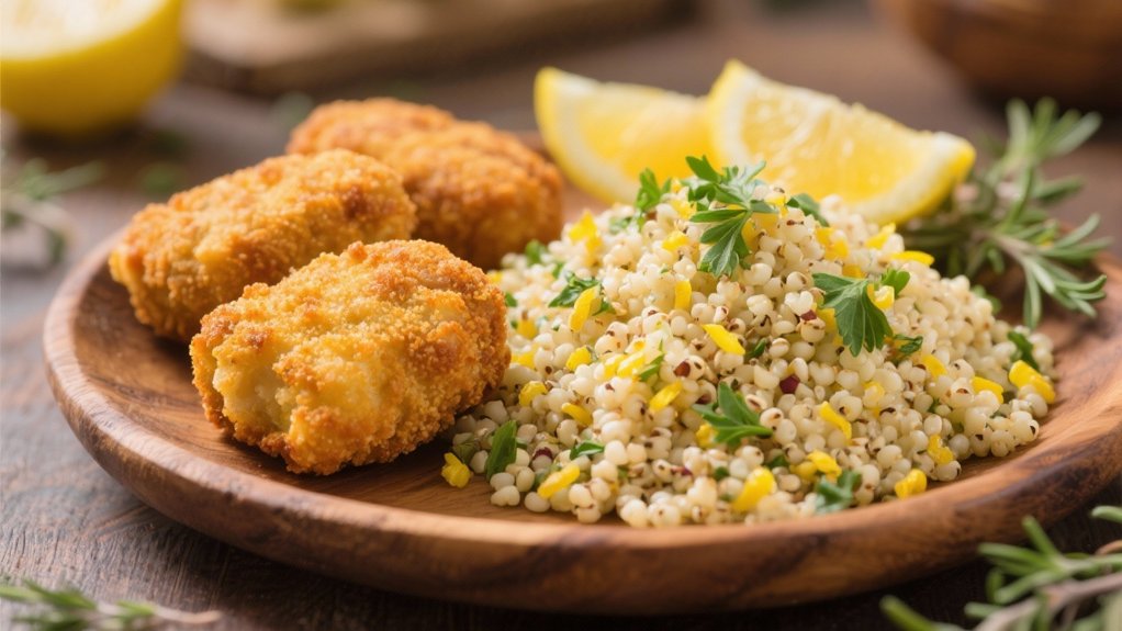 lemon infused fluffy quinoa