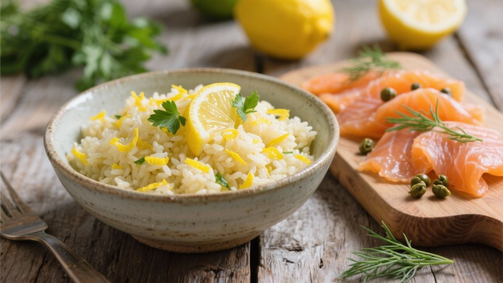 lemon infused rice pilaf