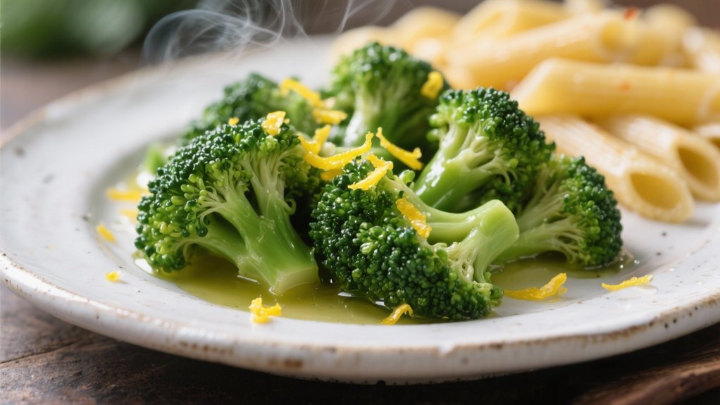 lemon infused steamed broccoli delight