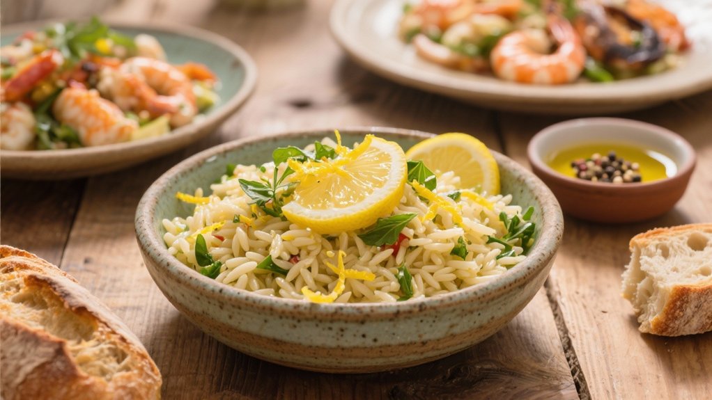 lemon orzo seafood salad