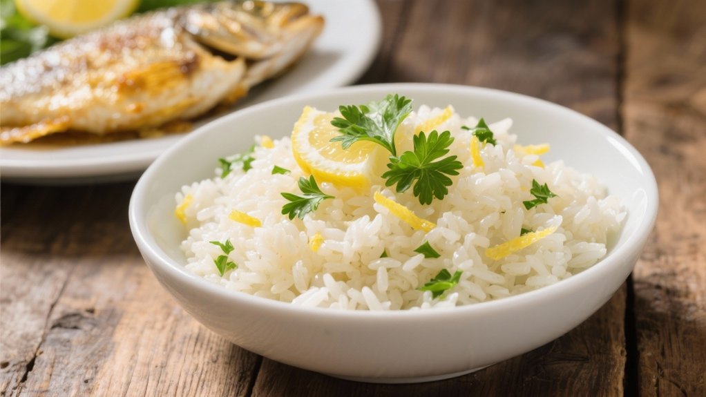 lemon rice with parsley