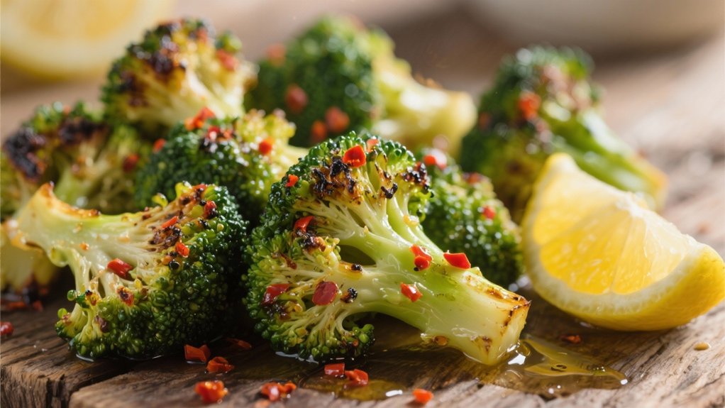 lemon spiced roasted broccoli delight