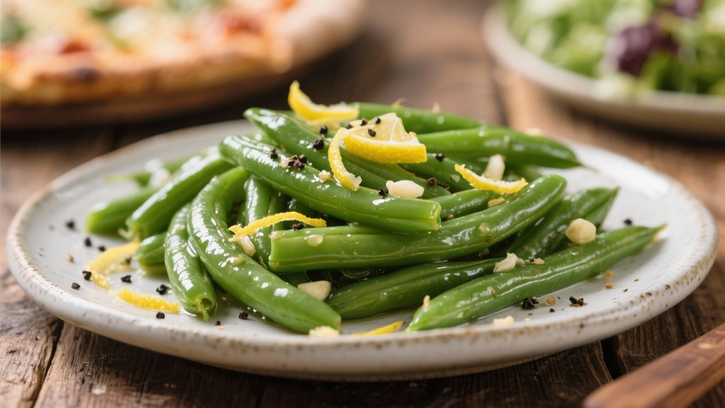 lemony garlic green bean side