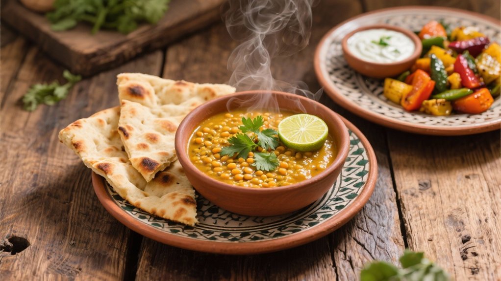 lentil dal and naan