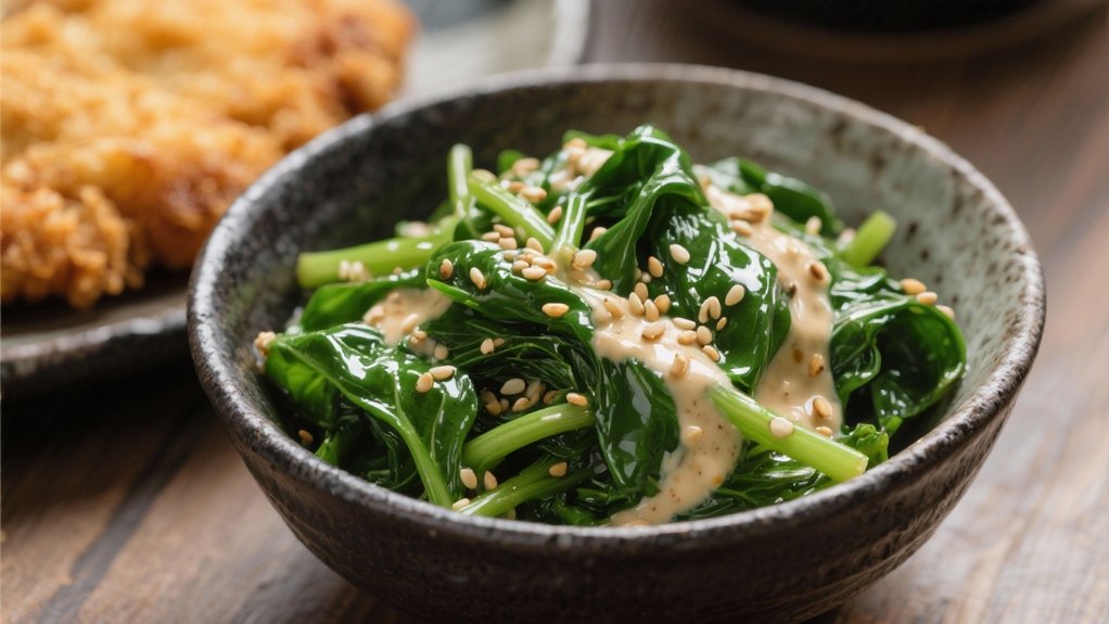 light nutty spinach dish