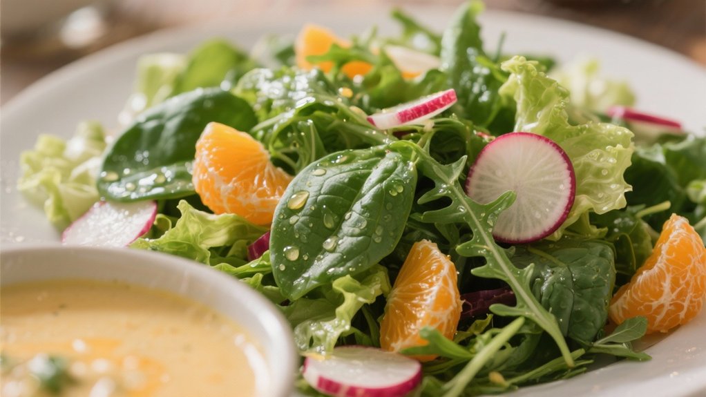 light salad with citrus