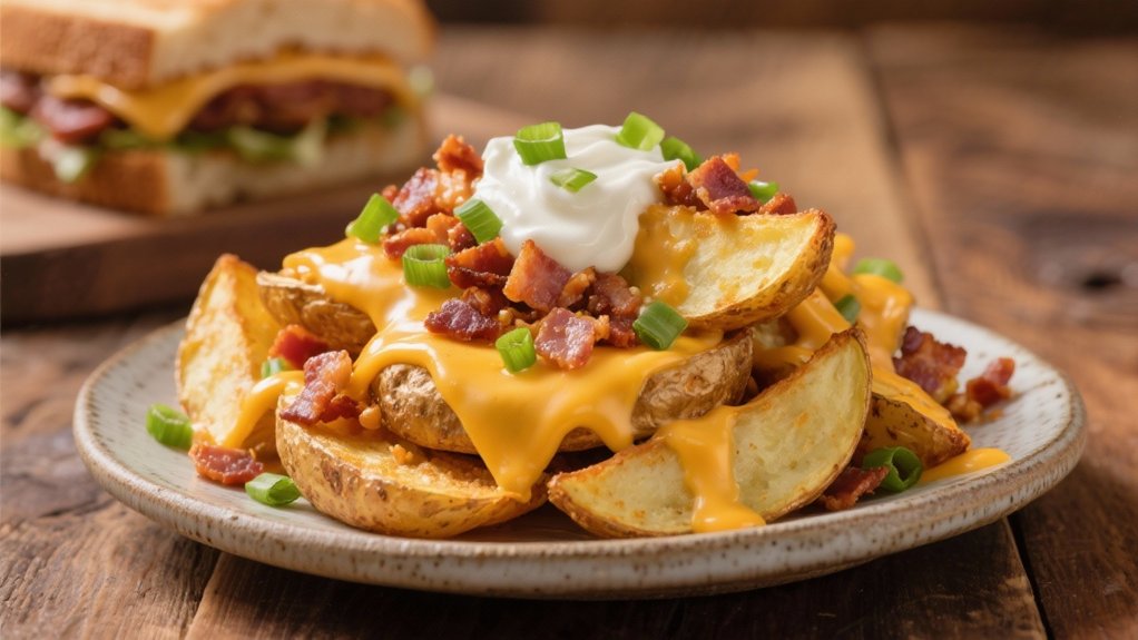 loaded wedges with toppings