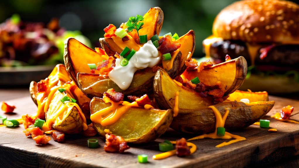 loaded wedges with toppings