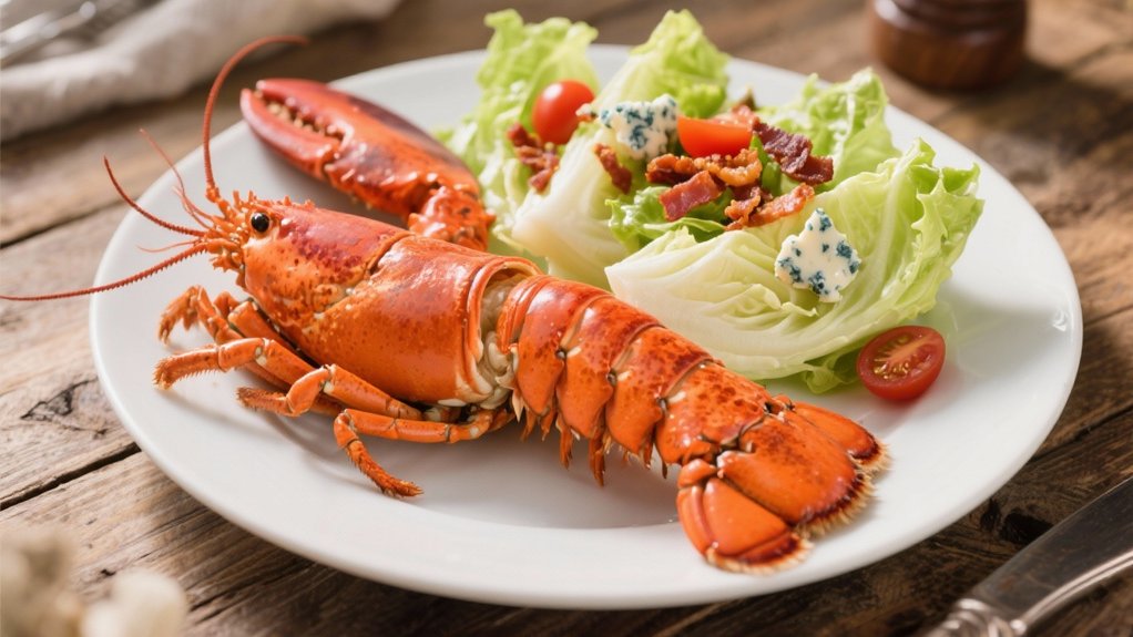 lobster tail wedge salad