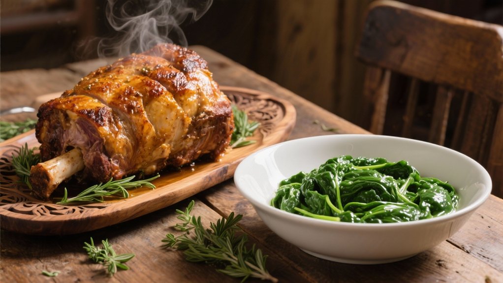 luxurious creamed spinach side