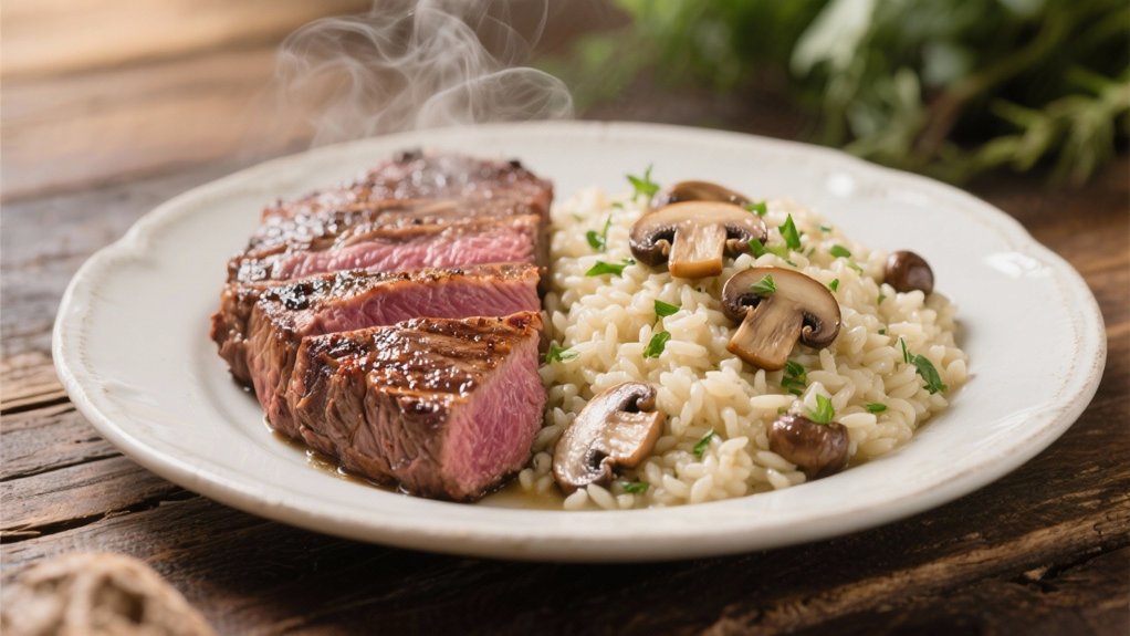 luxurious creamy mushroom risotto