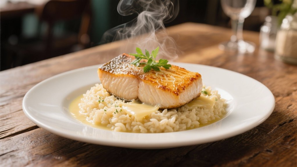 luxurious creamy risotto preparation