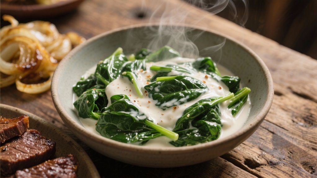 luxurious creamy spinach side