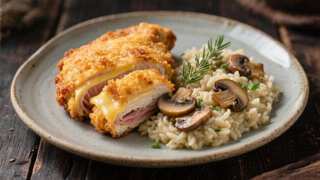 luxurious mushroom risotto preparation