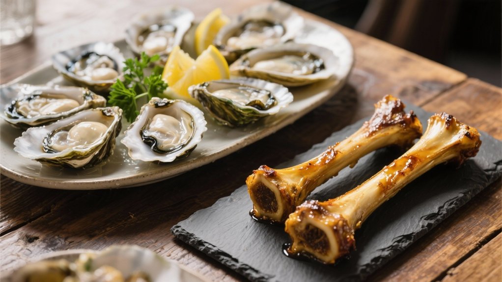 luxurious oyster and marrow pairing
