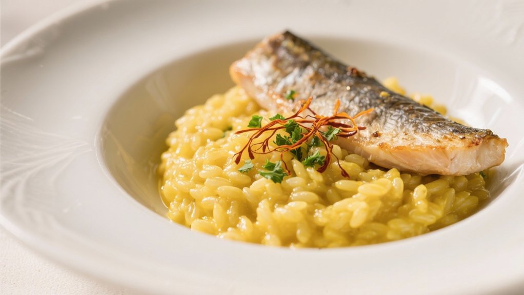 luxurious saffron infused risotto