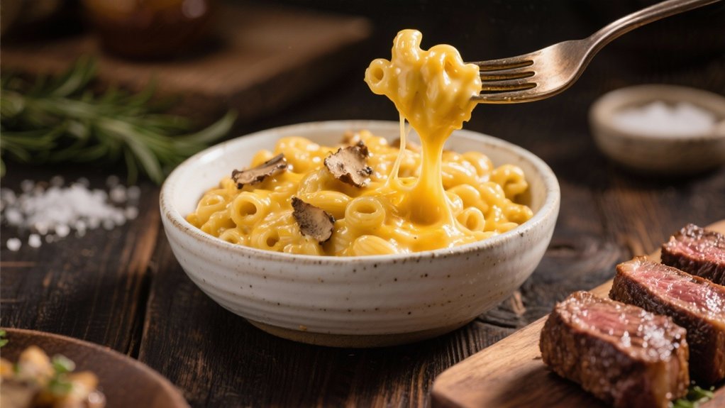 luxurious truffle mac cheese