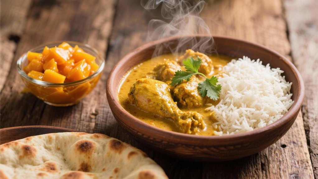 mango chutney enhances butter chicken