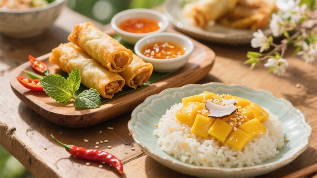mango dessert with sticky rice