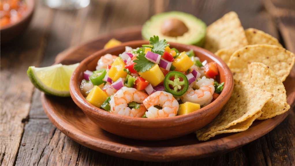 mango salsa enhances ceviche