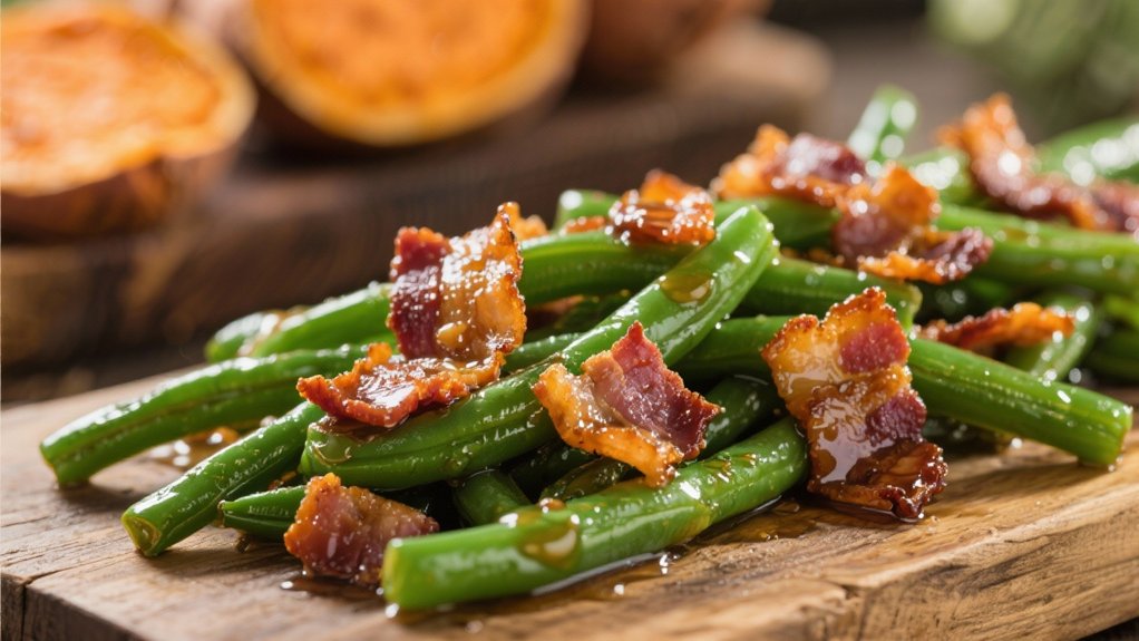 maple bacon green beans