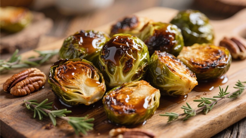 maple bacon roasted brussels sprouts