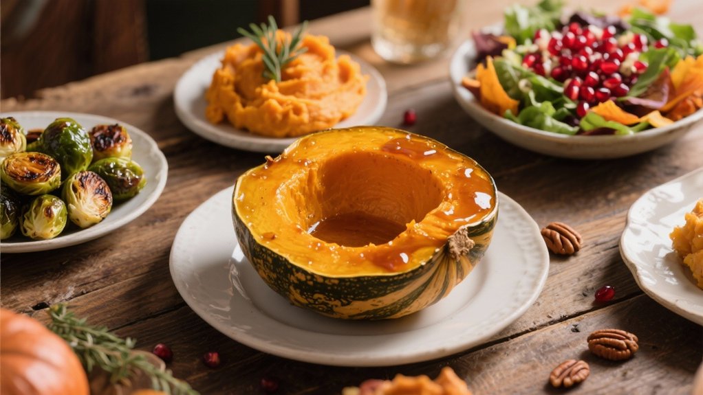 maple caramelized acorn squash