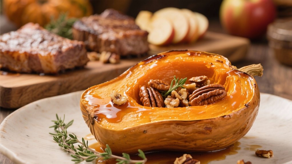 maple glazed acorn squash