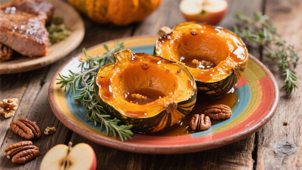 maple glazed acorn squash