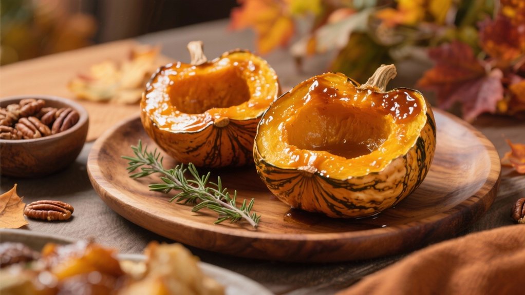 maple glazed acorn squash