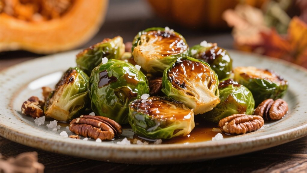 maple glazed brussels sprouts delight