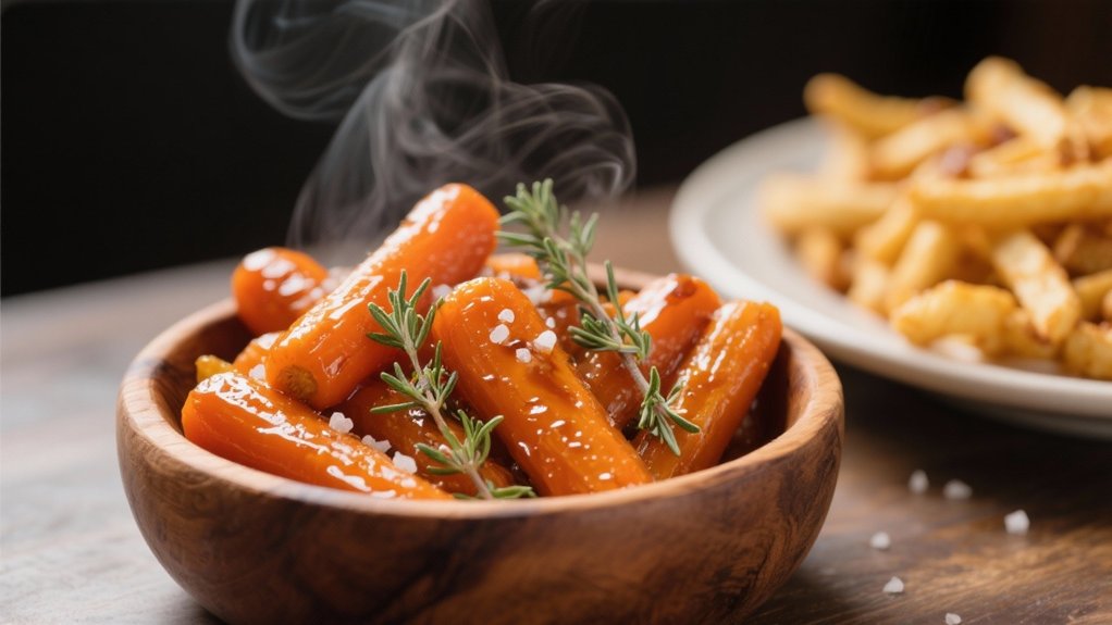 maple glazed carrot preparation