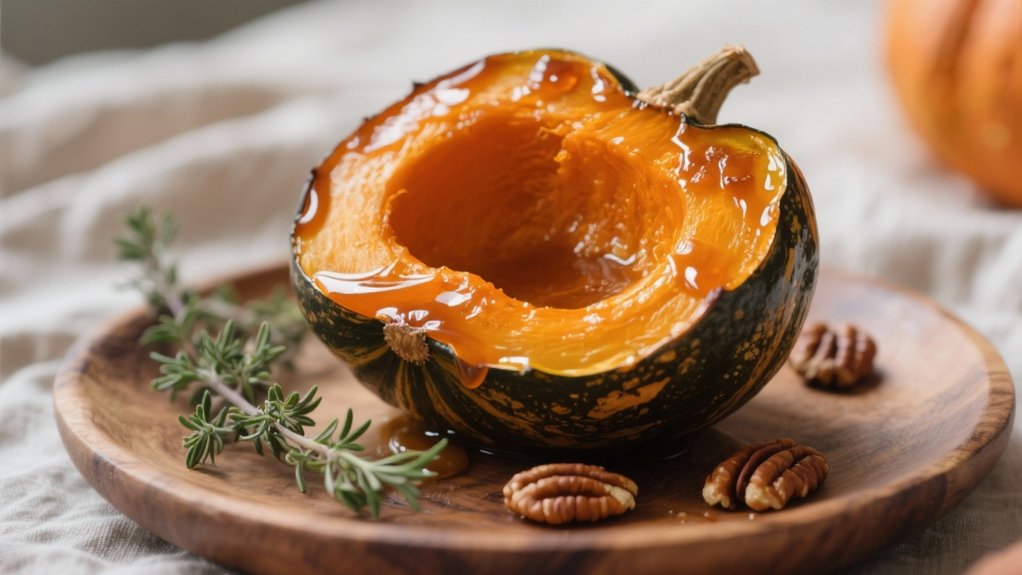maple glazed roasted acorn